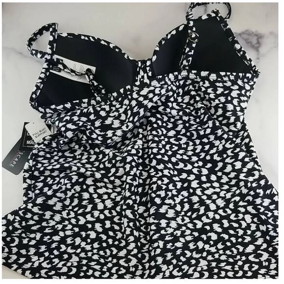 Island Escape ANIMAL KINGDOM Scorpio Printed Underwire Tankini Swim Top US 16W - Picture 4 of 5